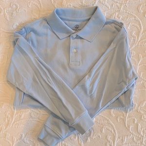 Lands End Light Blue Long Sleeve Polo